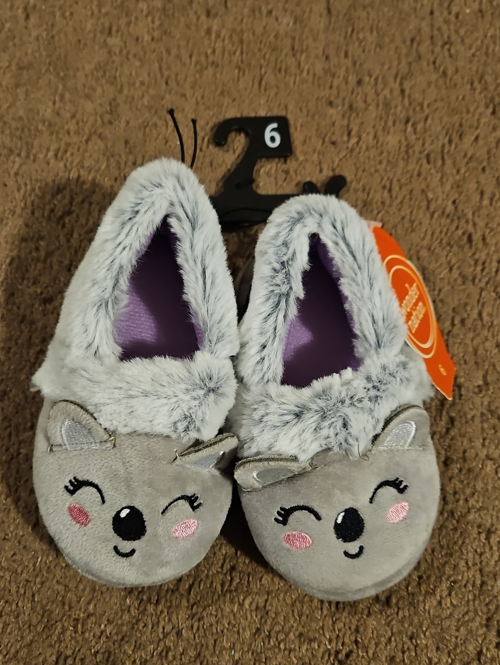 Baby girl toddler girl koala bear slippers